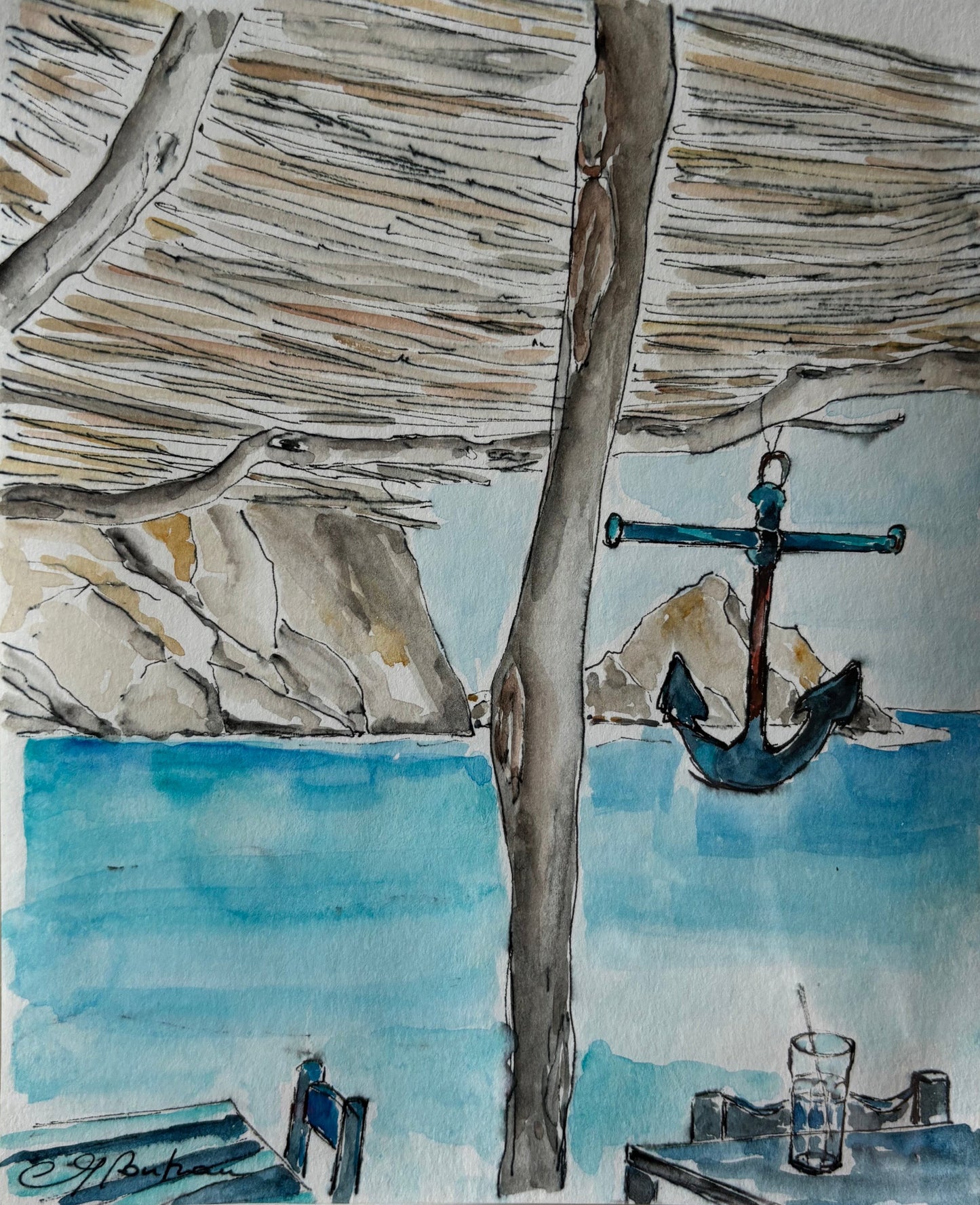 Atelier-Tigresse-Aquarelle-Taverne-kastro