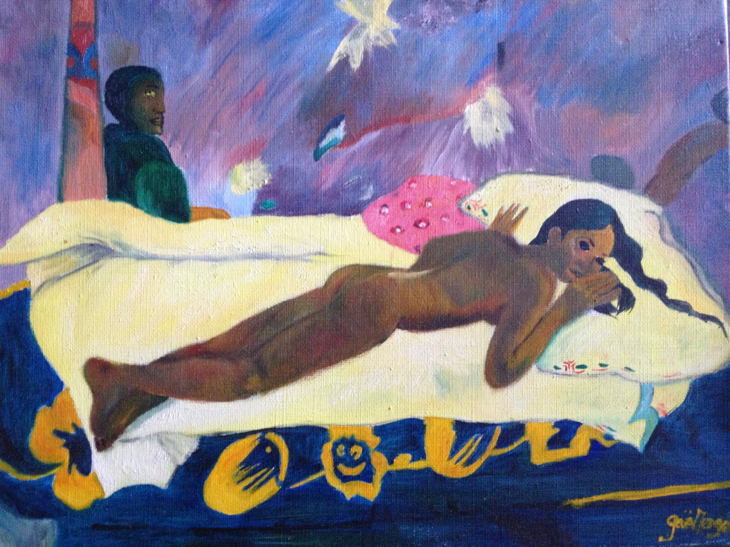 Peinture à l'huile inspiré de Gauguin