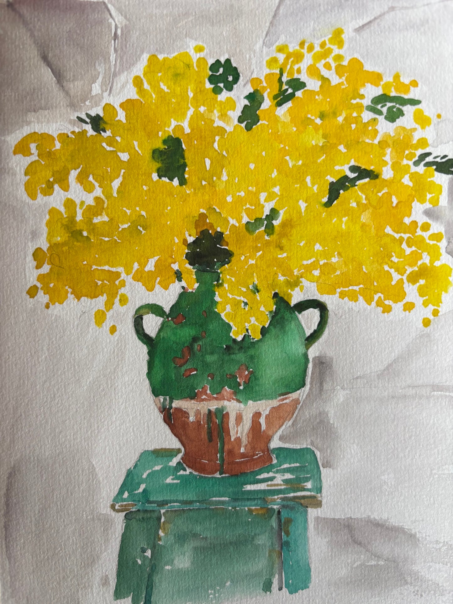 Aquarelle "Mimosas"