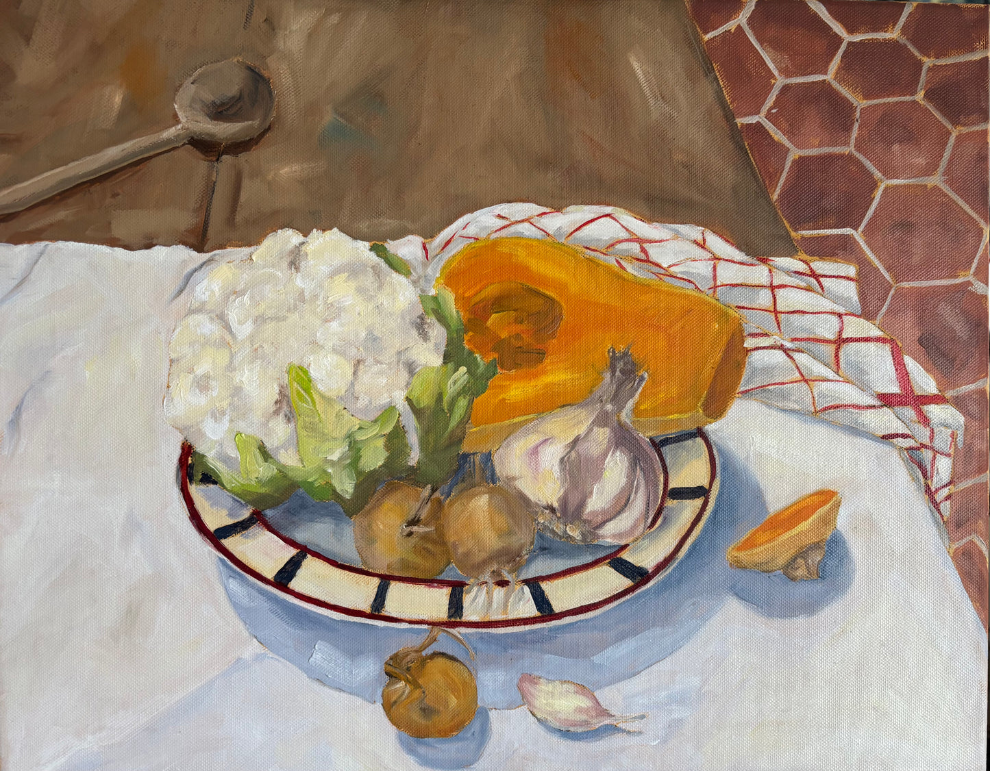 Huile "Nature morte chou Basque"