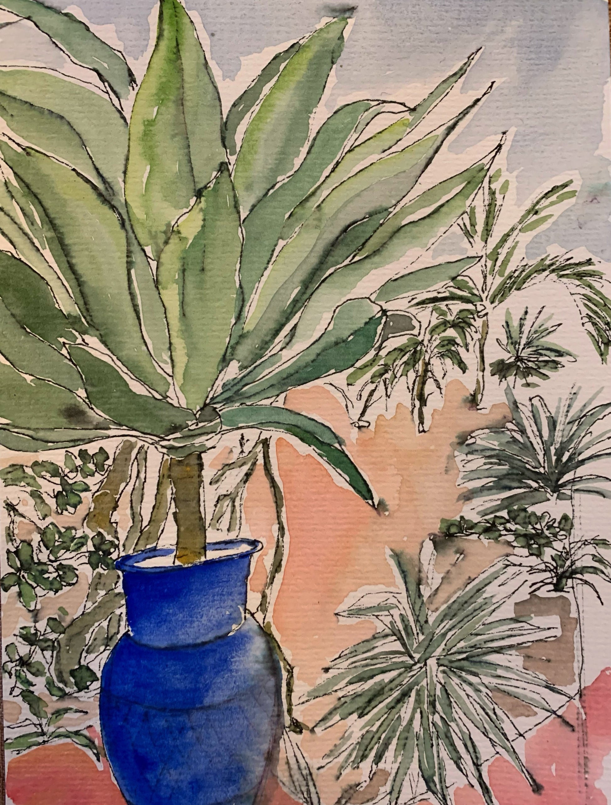 Atelier-Tigresse-Aquarelle-Jardin-de-Majorelle