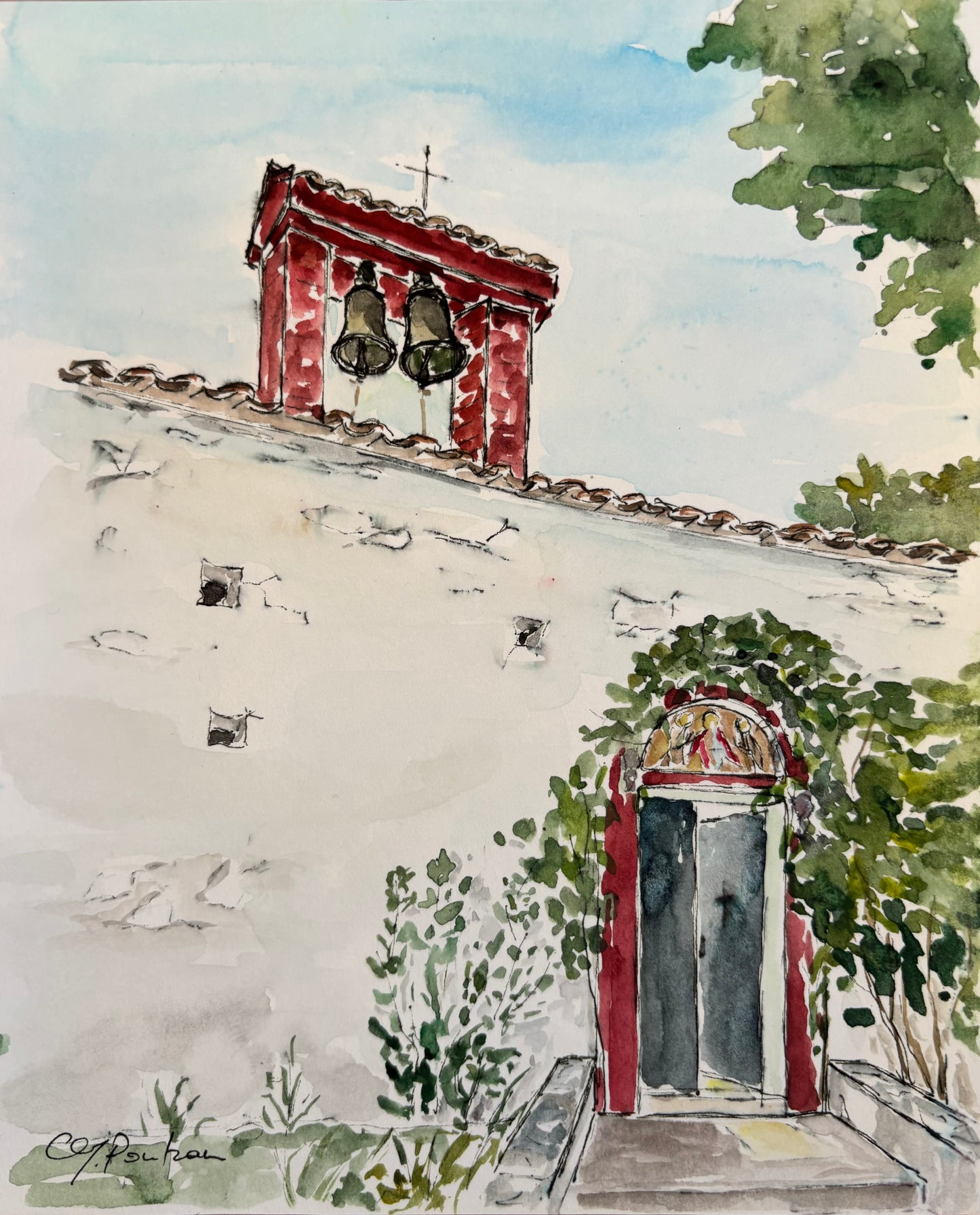 Atelier-Tigresse-Aquarelle-Monastere-Evangelisteria