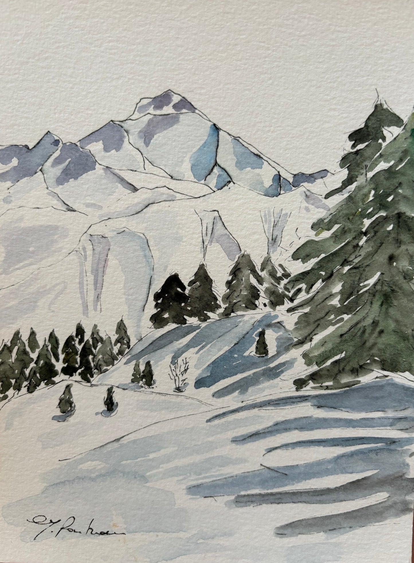 Atelier-Tigresse-Aquarelle-Mont-Blanc