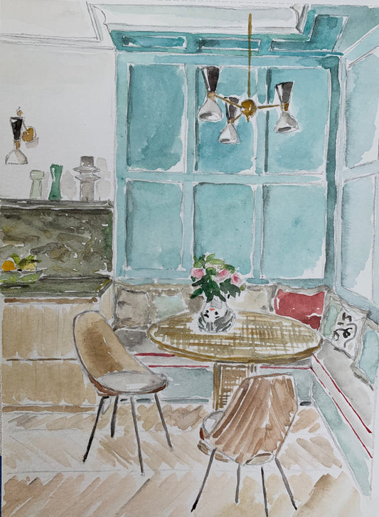 Atelier-Tigresse-Aquarelle-Salle-à-Manger