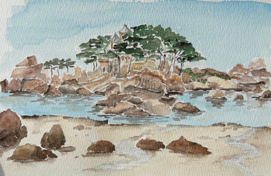 Aquarelle "Château de Kostaérès"
