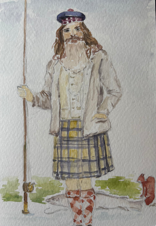 Aquarelle d'un Ecossais