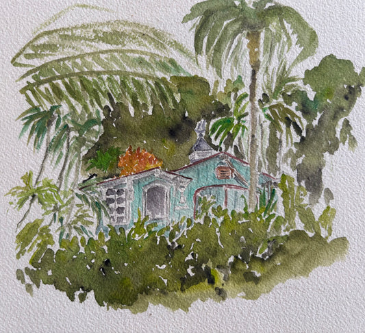 Aquarelle "Beach House Kauai"