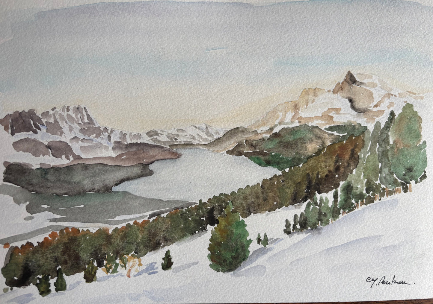 Aquarelle Princesse de Megève