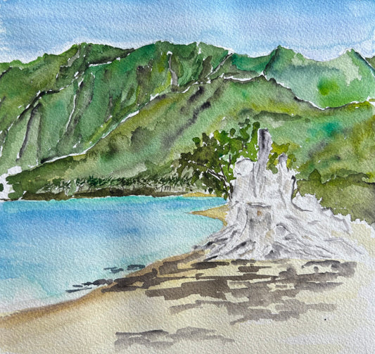 Aquarelle "Secret Island"